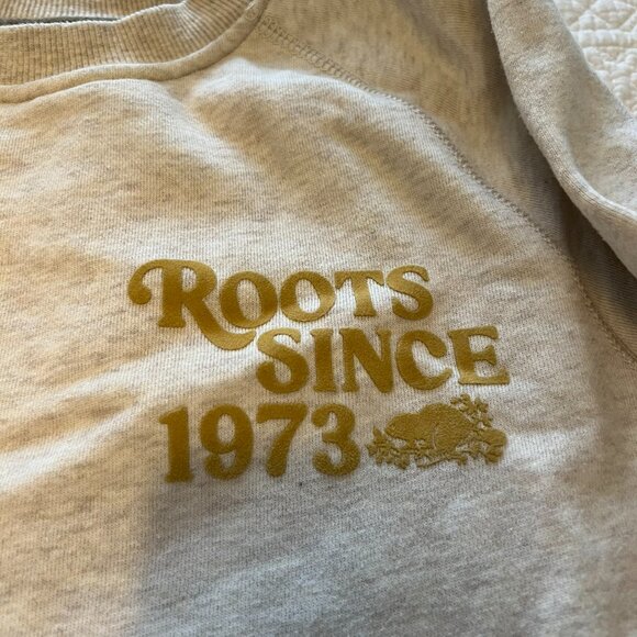 Roots Cabin Crewneck Sweatshirt Heathered Oatmeal - Picture 2 of 9